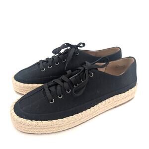 Linea Paolo Sanny Espadrille Sneaker Shoes Women's Black Size US10M EU40